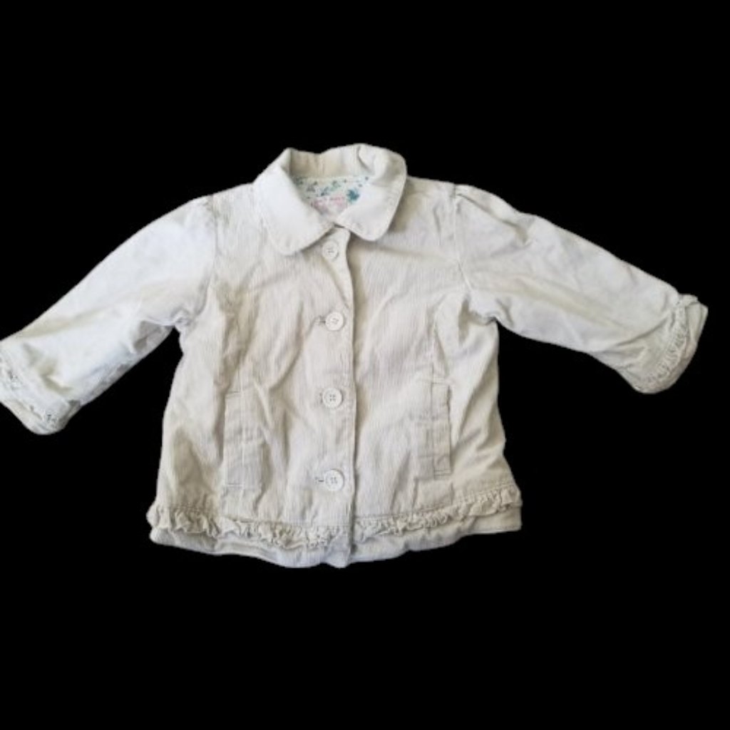 Old Navy Quilted Lined Tan Corduroy Jacket Girls Size 18-24 Months
